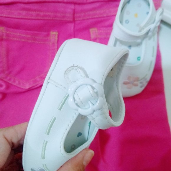 OSHKOSH PINK STRIPED MATCHING SET AND SHOES BUNDLE 6M - Picture 14 of 16